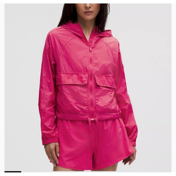 Lululemon Womens  Hood-Lite Relaxed-Fit Jacket boxy size xxs color pink - Picture 1 of 9